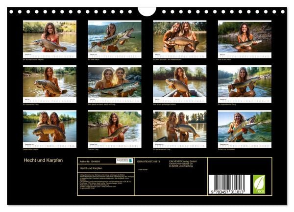 Produktbild: Hecht und Karpfen (Wandkalender 2026 DIN A4 quer), CALVENDO Monatskalender