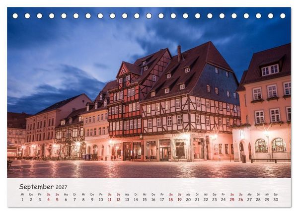 Produktbild: Quedlinburg - Die historische Altstadt (Tischkalender 2027 DIN A5 quer), CALVENDO Monatskalender