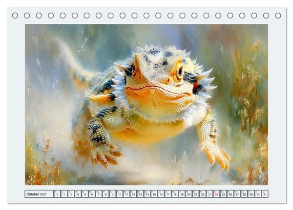 Produktbild: Echsenzauber. Farbenfrohe Reptilien (Tischkalender 2027 DIN A5 quer), CALVENDO Monatskalender