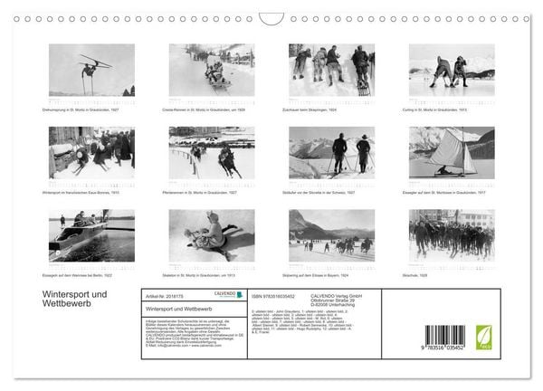 Produktbild: Wintersport und Wettbewerb (Wandkalender 2026 DIN A3 quer), CALVENDO Monatskalender