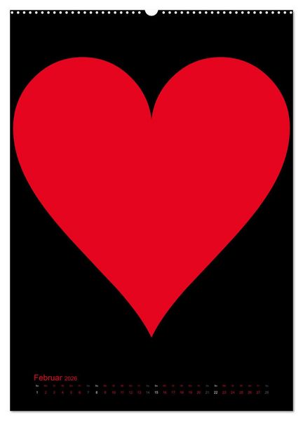 Produktbild: Foto- und Bastelkalender &bdquo;LIEBE&ldquo; in der Farbe Schwarz (Wandkalender 2026 DIN A2 hoch), CALVENDO Monatskalender