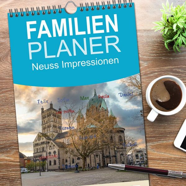 Produktbild: Familienplaner 2026 - Neuss Impressionen mit 5 Spalten (Wandkalender, 21 x 45 cm) CALVENDO