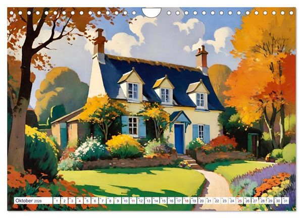 Produktbild: Englische Cottages (Wandkalender 2026 DIN A4 quer), CALVENDO Monatskalender