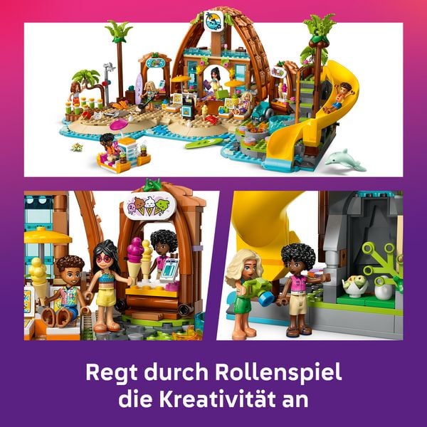 Produktbild: LEGO Friends 42673 Familienurlaub im Strandresort, Spielzeug Figuren Set