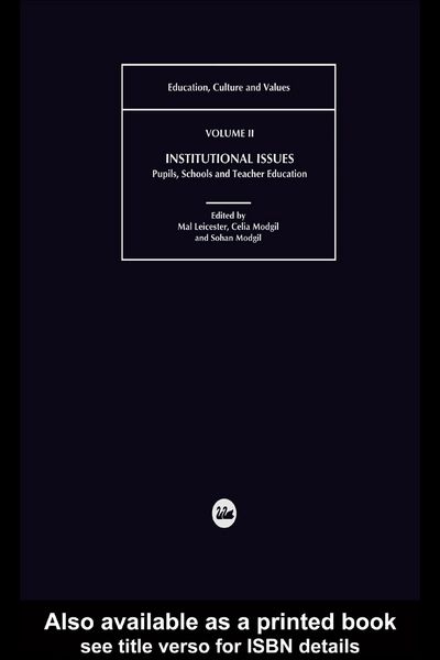 Produktbild: Institutional Issues