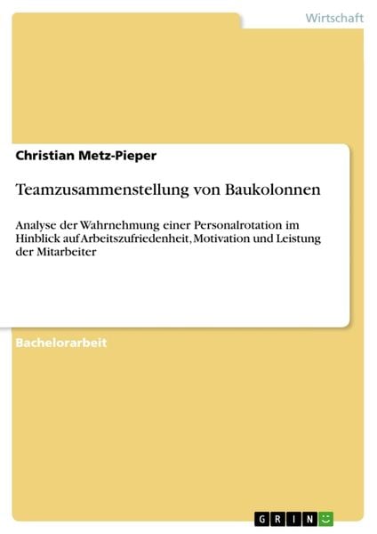 Produktbild: Teamzusammenstellung von Baukolonnen