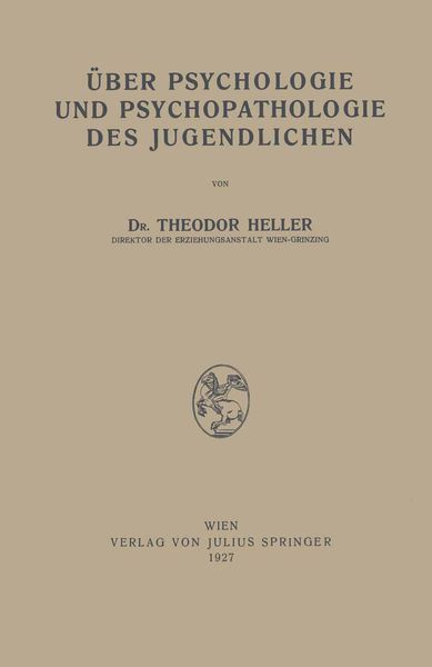 Produktbild: &Uuml;ber Psychologie und Psychopathologie des Jugendlichen