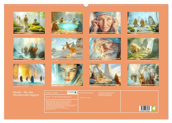 Produktbild: Mystik - Wo das Wundervolle beginnt (Wandkalender 2026 DIN A2 quer), CALVENDO Monatskalender