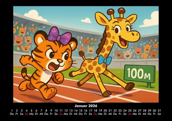 Produktbild: Tina & Nala bei den Olympischen Spielen 2026 Fotokalender DIN A3