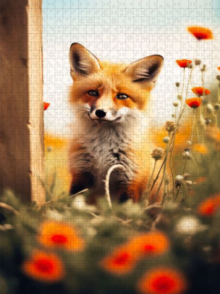 Produktbild: CALVENDO Puzzle Rotfuchs im Sommer | 1000 Teile Lege-Gr&ouml;&szlig;e 64x48cm Foto-Puzzle f&uuml;r gl&uuml;ckliche Stunden