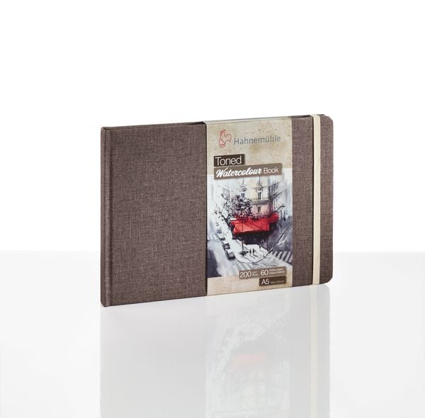 Produktbild: Hahnem&uuml;hle Papier Toned Watercolour Book, DIN A 5 Landschaftsformat, 200 g/m&sup2;