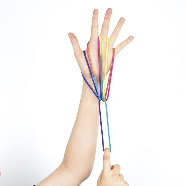 Produktbild: Folia Finger Twist, Fadenspiel 160cm, regenbogen