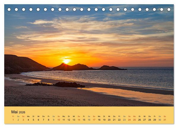 Produktbild: Sonnenunterg&auml;nge an der Atlantikk&uuml;ste (Tischkalender 2026 DIN A5 quer), CALVENDO Monatskalender