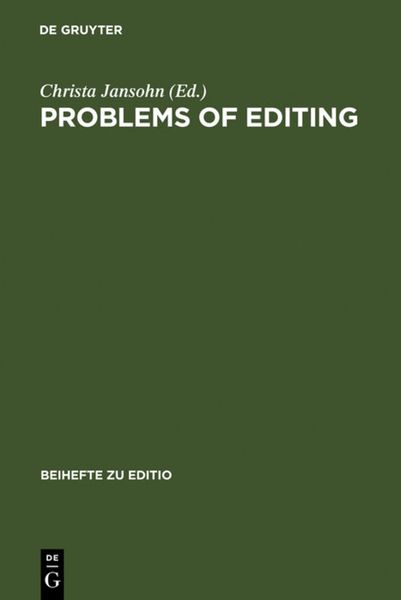 Produktbild: Problems of Editing