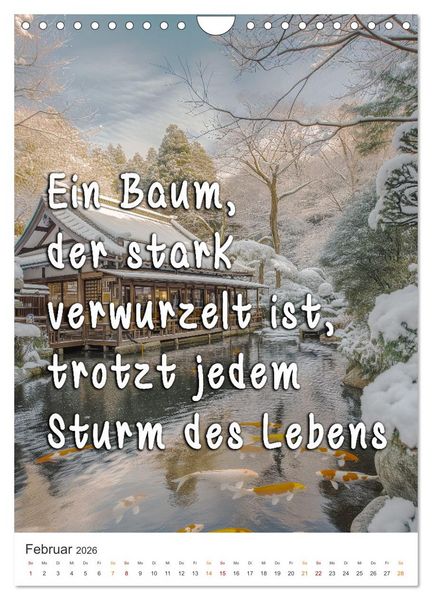 Produktbild: Zen Garten - Wo Natur und Geist in Einklang sind (Wandkalender 2026 DIN A4 hoch), CALVENDO Monatskalender