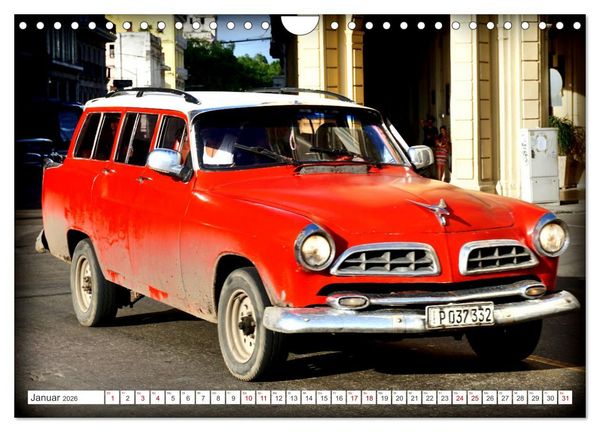 Produktbild: Kult-Kombis in Kuba - Oldtimer-Rarit&auml;ten der F&uuml;nfziger Jahre (Wandkalender 2026 DIN A4 quer), CALVENDO Monatskalender