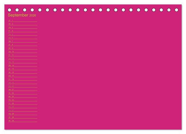 Produktbild: Bastel-Geburtstagskalender pink / Geburtstagskalender (Tischkalender 2026 DIN A5 quer), CALVENDO Monatskalender
