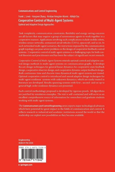 Produktbild: Cooperative Control of Multi-Agent Systems