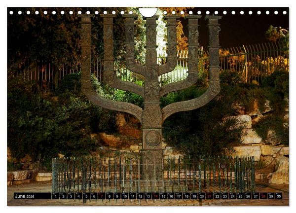 Produktbild: Jerusalem. The Holy City of three religions (Wall Calendar 2026 DIN A4 landscape), CALVENDO 12 Month Wall Calendar