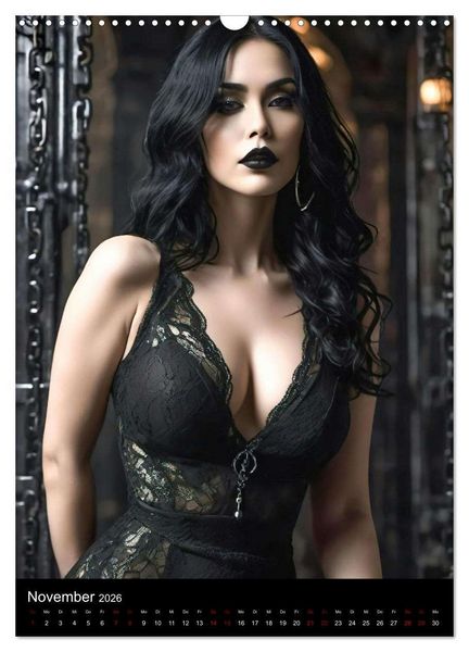 Produktbild: Wundersch&ouml;ne Gothic Divas (Wandkalender 2026 DIN A3 hoch), CALVENDO Monatskalender