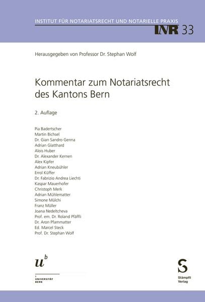 Produktbild: Kommentar zum Notariatsrecht des Kantons Bern