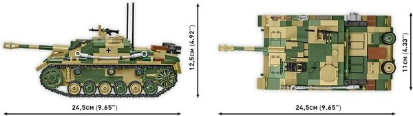 Produktbild: COBI Historical Collection 2676 - STUG III Ausf G, WWII, Bausatz 1:28, 955+1 Klemmbausteine