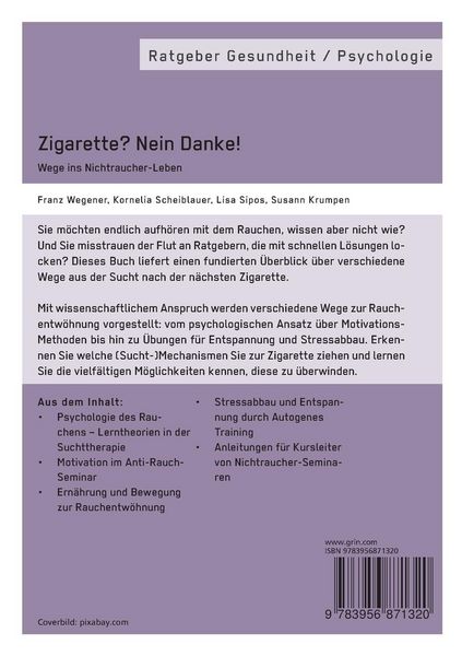 Produktbild: Zigarette? Nein Danke! Wege ins Nichtraucher-Leben