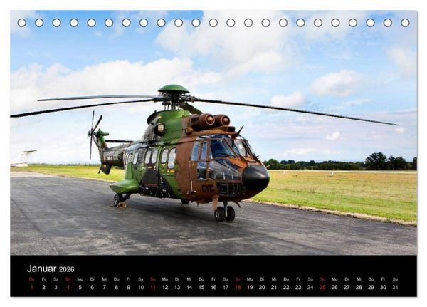 Produktbild: Helicopter 2026 (Tischkalender 2026 DIN A5 quer), CALVENDO Monatskalender