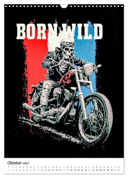 Produktbild: Phantom Bikers - Born Wild (Wandkalender 2027 DIN A3 hoch), CALVENDO Monatskalender