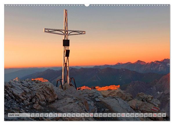 Produktbild: Alpengl&uuml;hen in den Bergen im Salzburger Land (hochwertiger Premium Wandkalender 2026 DIN A2 quer), Kunstdruck in Hochglanz