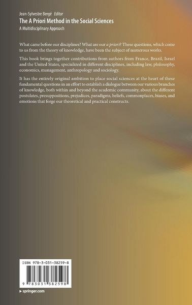 Produktbild: The A Priori Method in the Social Sciences