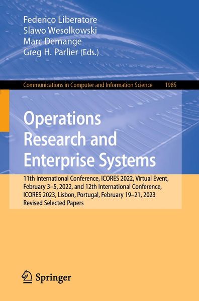 Produktbild: Operations Research and Enterprise Systems