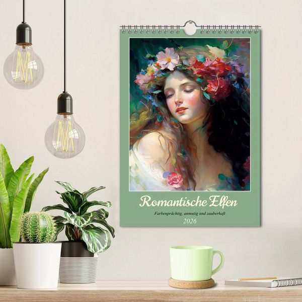 Produktbild: Romantische Elfen. Farbenpr&auml;chtig, anmutig und zauberhaft (Wandkalender 2026 DIN A4 hoch), CALVENDO Monatskalender