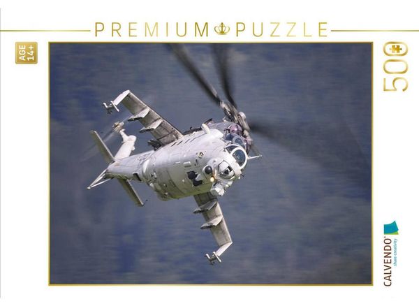 CALVENDO Puzzle Mil Mi-24 Hind | 500 Teile Lege-Größe 48 × 36 cm Foto-Puzzle für Erwachsene