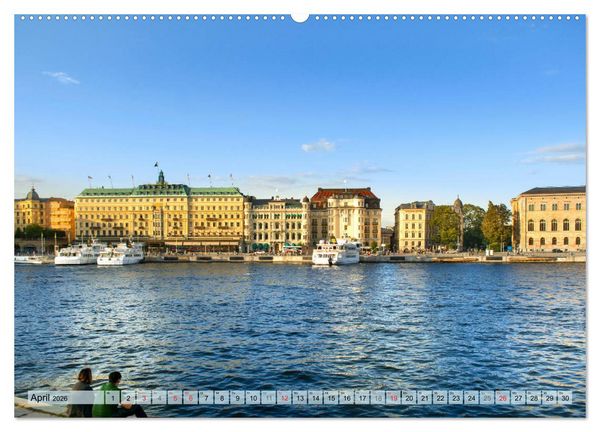 Produktbild: Stockholm - Maritime Ansichten (Wandkalender 2026 DIN A2 quer), CALVENDO Monatskalender
