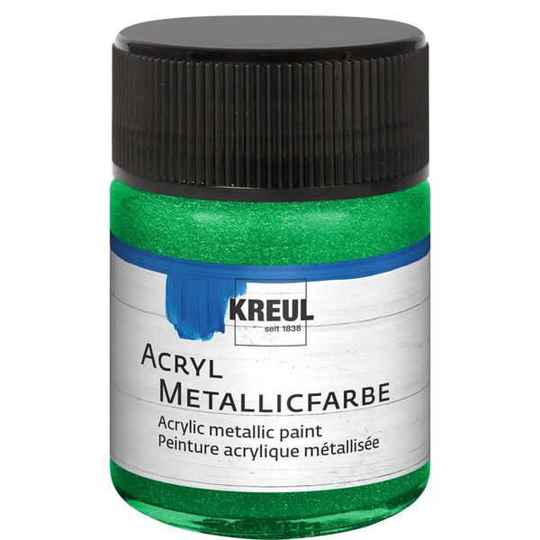 Produktbild: KREUL Acryl Metallicfarbe gr&uuml;n 50ml