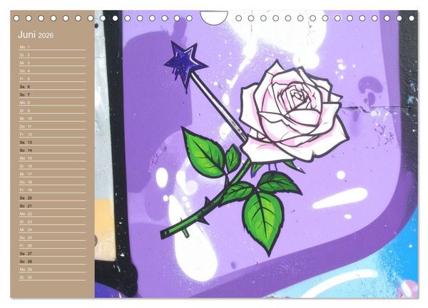 Produktbild: Graffiti im Blick &ndash; Das Jahr in Farben (Wandkalender 2026 DIN A4 quer), CALVENDO Monatskalender