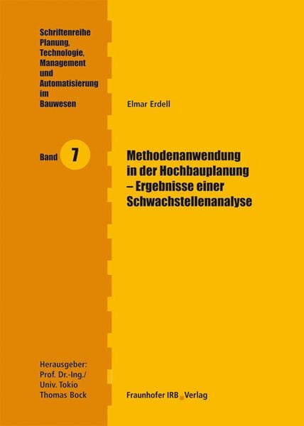 Produktbild: Methodenanwendung in der Hochbauplanung - Ergebnisse einer Schwachstellenanalyse