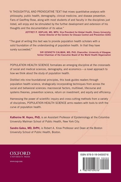 Produktbild: Population Health Science