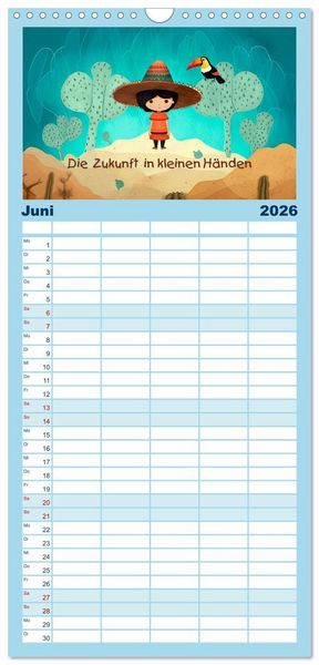 Produktbild: Familienplaner 2026 - Friedensboten - Stimmen der Hoffnung mit 5 Spalten (Wandkalender, 21 x 45 cm) CALVENDO