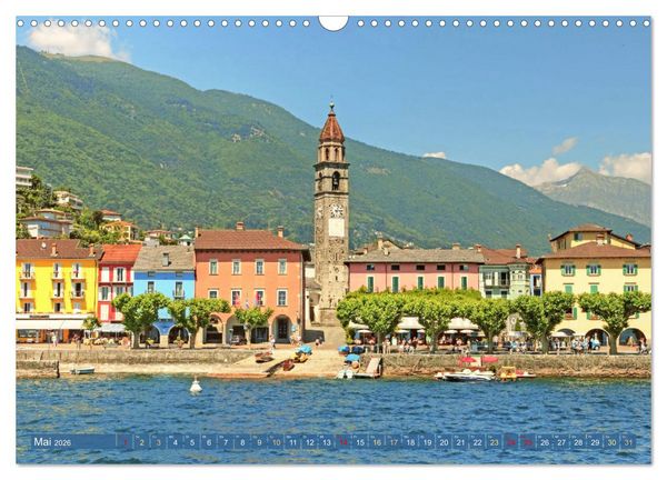 Produktbild: Wunderbares Tessin: Mediterranes Klima und italienisches Flair (Wandkalender 2026 DIN A3 quer), CALVENDO Monatskalender