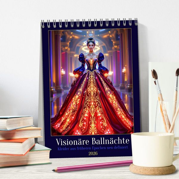 Produktbild: Vision&auml;re Balln&auml;chte (Tischkalender 2026 DIN A5 hoch), CALVENDO Monatskalender