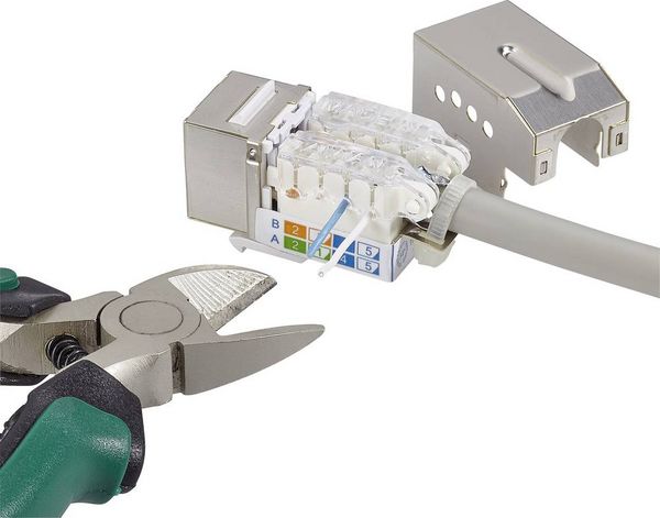 Produktbild: Renkforce RJ45-Einbaumodul Keystone CAT 6 1St.