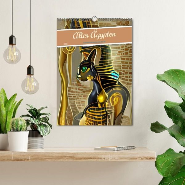 Produktbild: Altes &Auml;gypten - Computertr&auml;ume aus der KI (Wandkalender 2026 DIN A3 hoch), CALVENDO Monatskalender