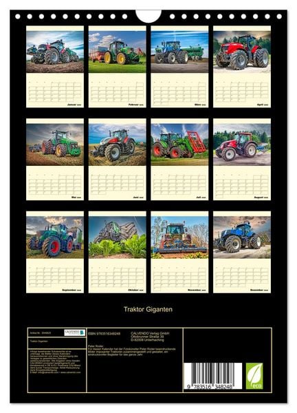 Produktbild: Traktor Giganten (Wandkalender 2026 DIN A4 hoch), CALVENDO Monatskalender