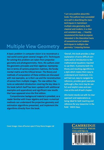 Produktbild: Multiple View Geom Comp Vision 2ed