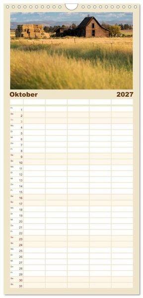 Produktbild: Familienplaner 2027 - Wo der Wind Wohnt, Amerikas Lost Places mit 5 Spalten (Wandkalender, 21 x 45 cm) CALVENDO