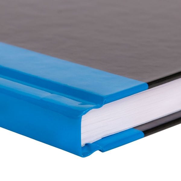 Produktbild: Idena Notizbuch Kladde liniert 96 Blatt 70g/m&sup2; schwarz/blau DIN A5