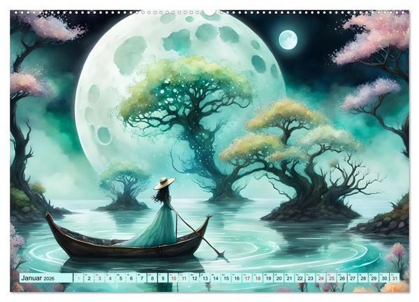 Produktbild: Naturzauberinnen im Mondschein (Wandkalender 2026 DIN A2 quer), CALVENDO Monatskalender