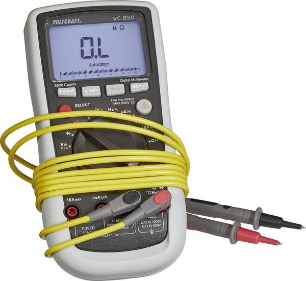Produktbild: VOLTCRAFT MSL-504 Messleitung Stecker 4mm Pr&uuml;fspitze 1.20m Gelb 1St.